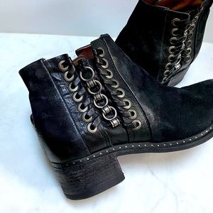 A.S.98 Black Loop Booties Size 41